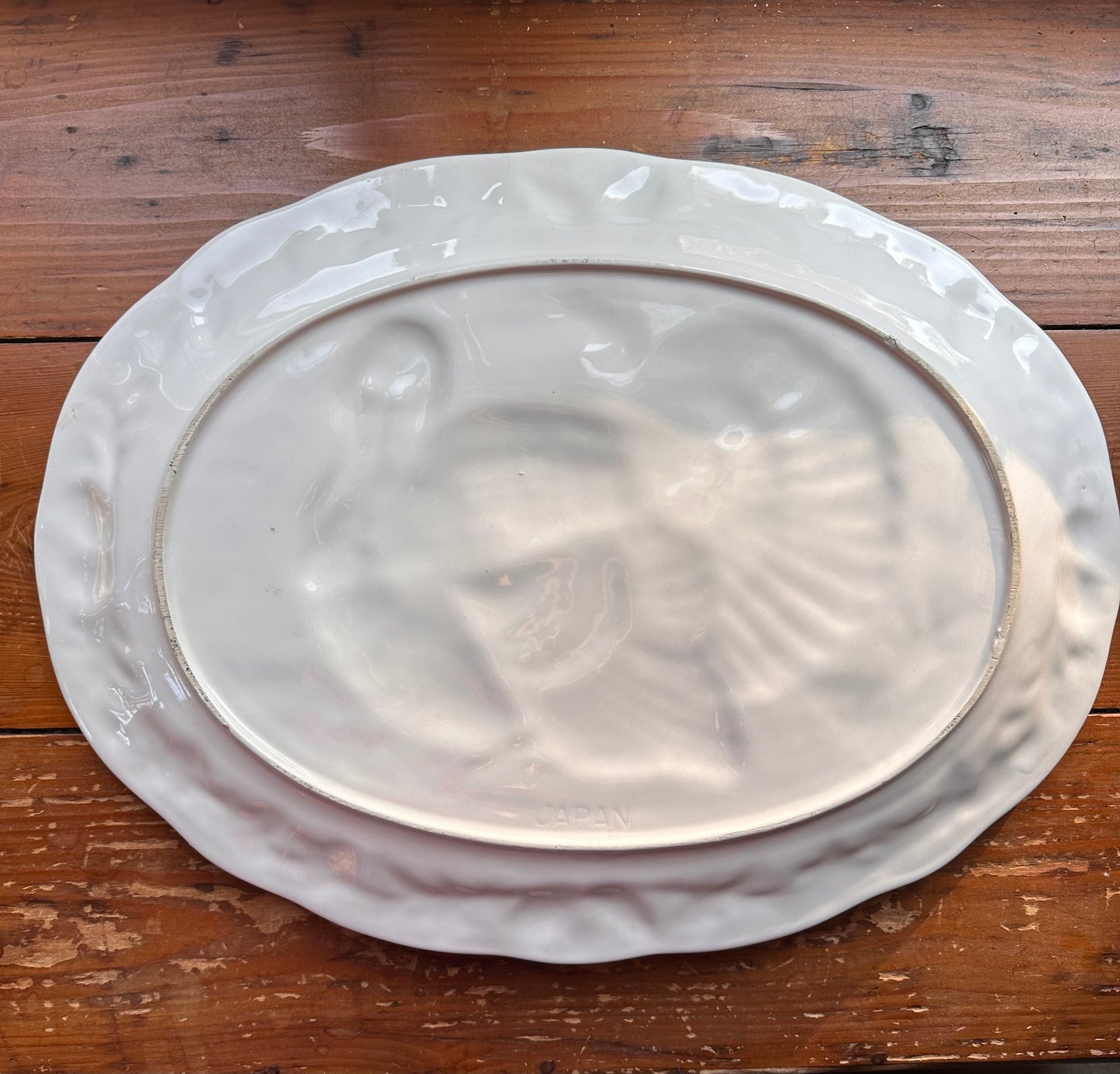 Vintage White Turkey Platter