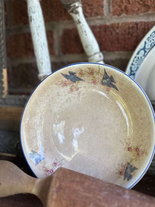 Bluebird China Bowls (Tea Stained)