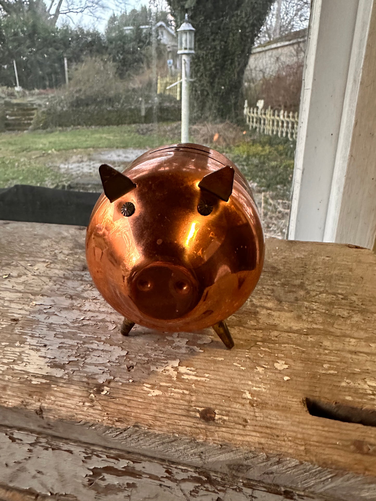 Copper and Brass Piggy Bank
