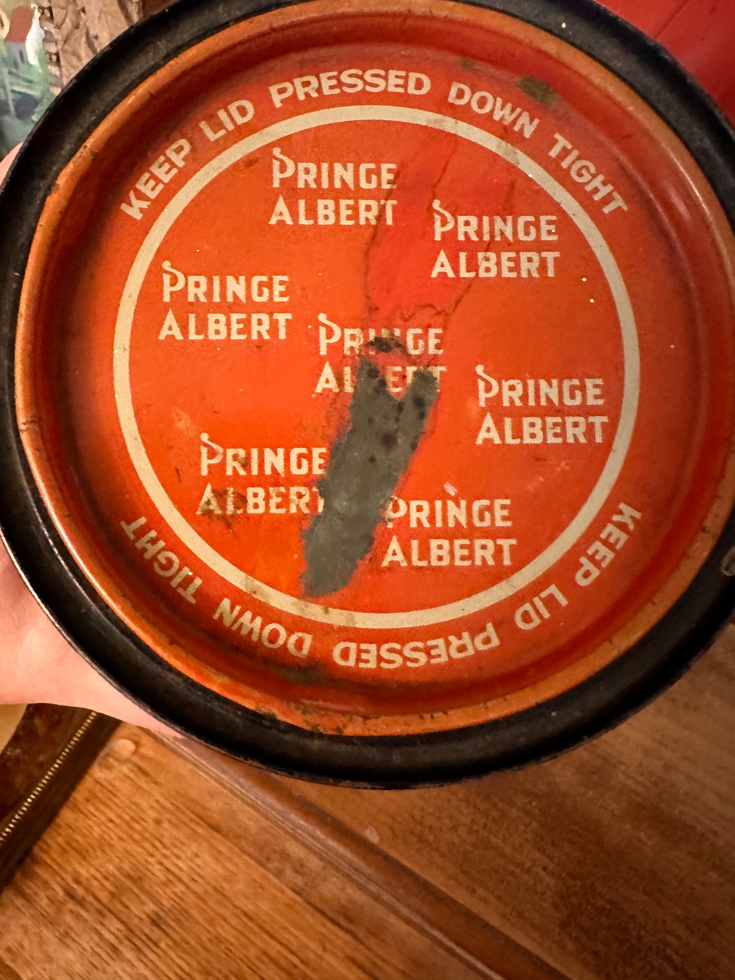 Vintage Prince Albert Tobacco Tin with VintageButton Assortment