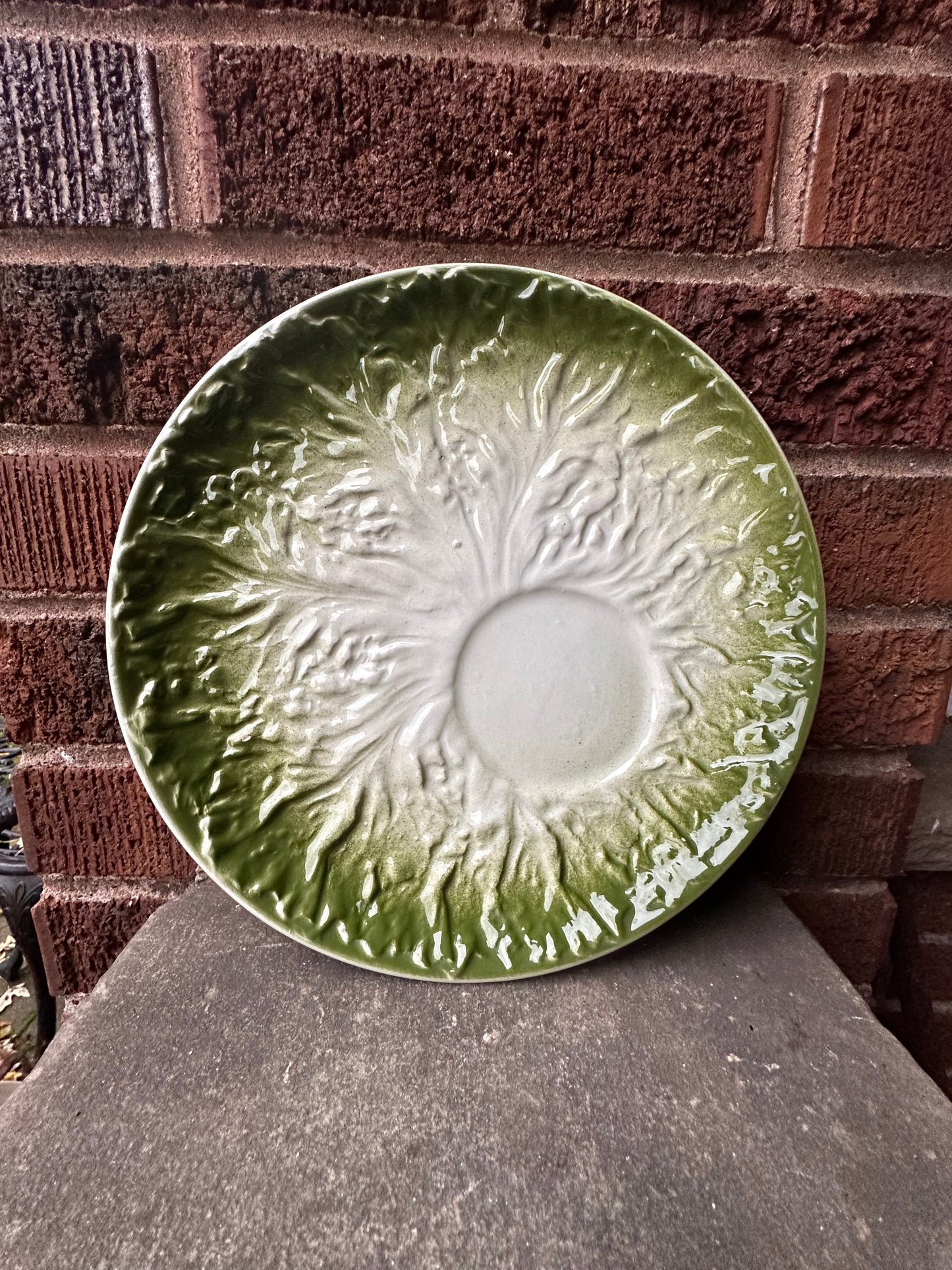 Vintage Cabbage Leaf Plate