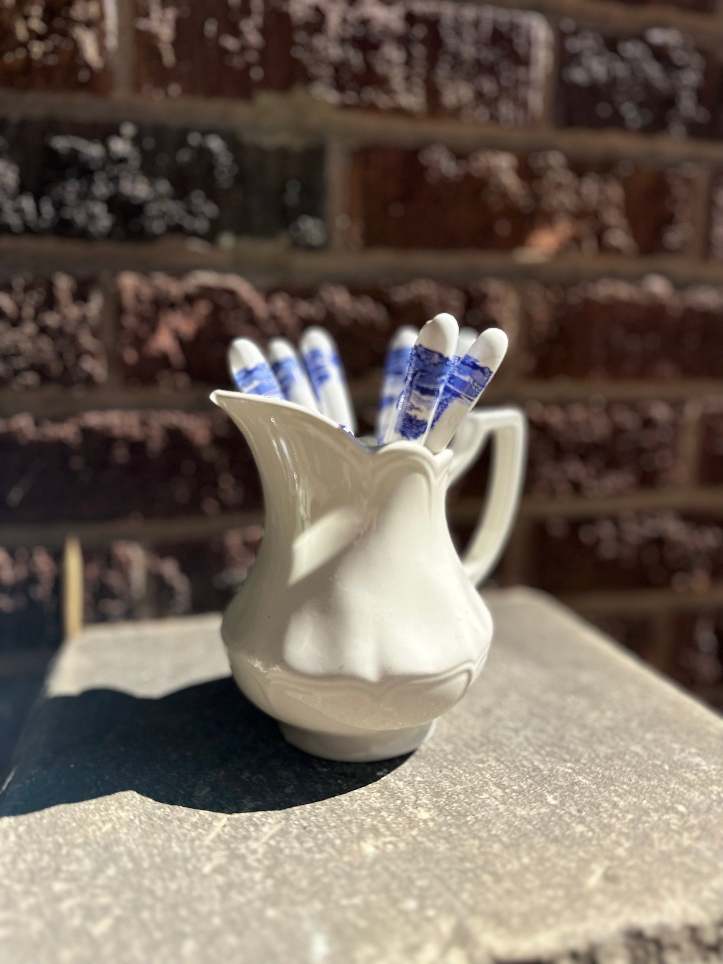 J&G Meakin Ironstone Sugar Bowl & Creamer Set