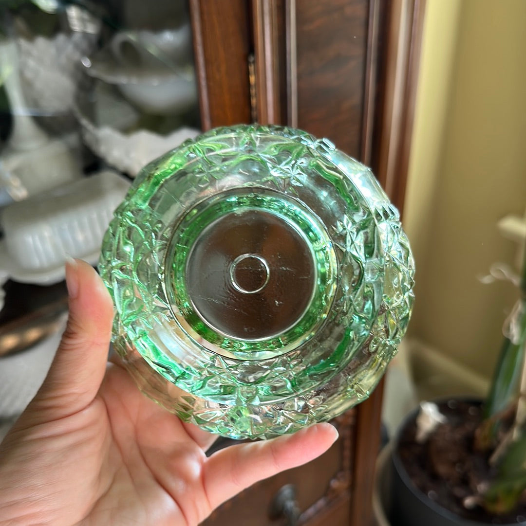 Indiana Glass Ice Green Fairy Lamp