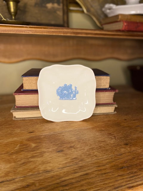 Vintage Lavender on Cream Wedgwood Dish