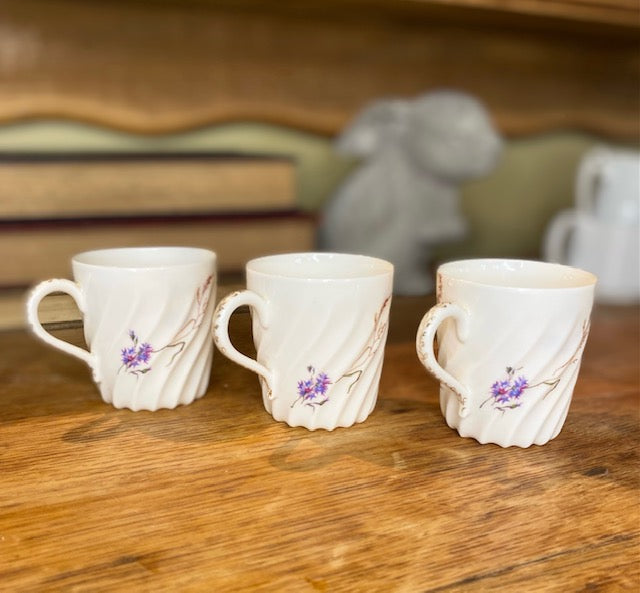 Vintage Limoges Demitasse Cups - Set of 3