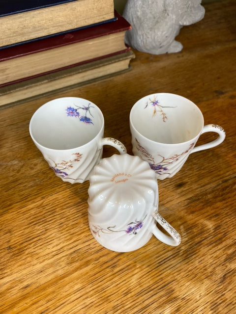 Vintage Limoges Demitasse Cups - Set of 3