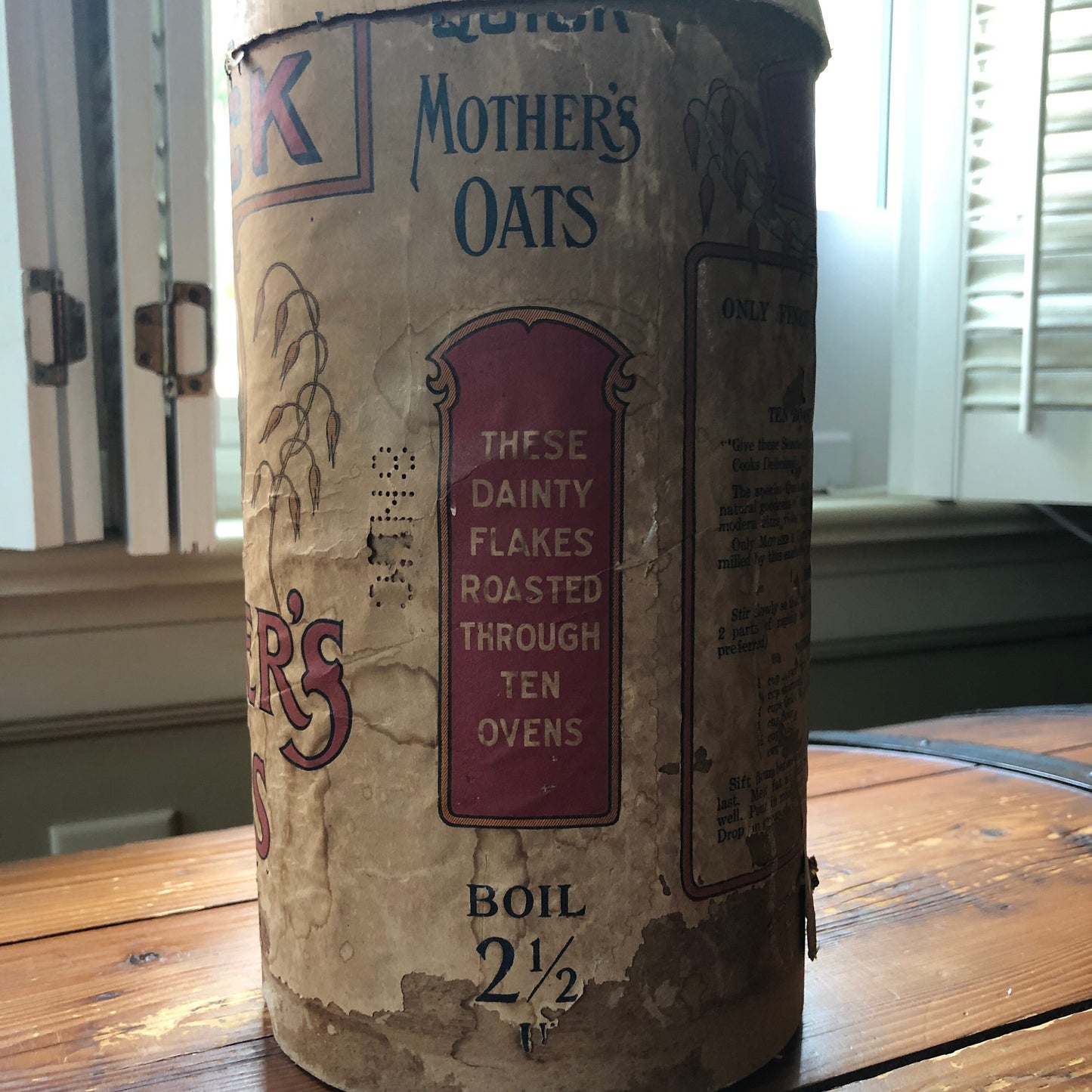 Vintage Mother’s Oats Cardboard Canister