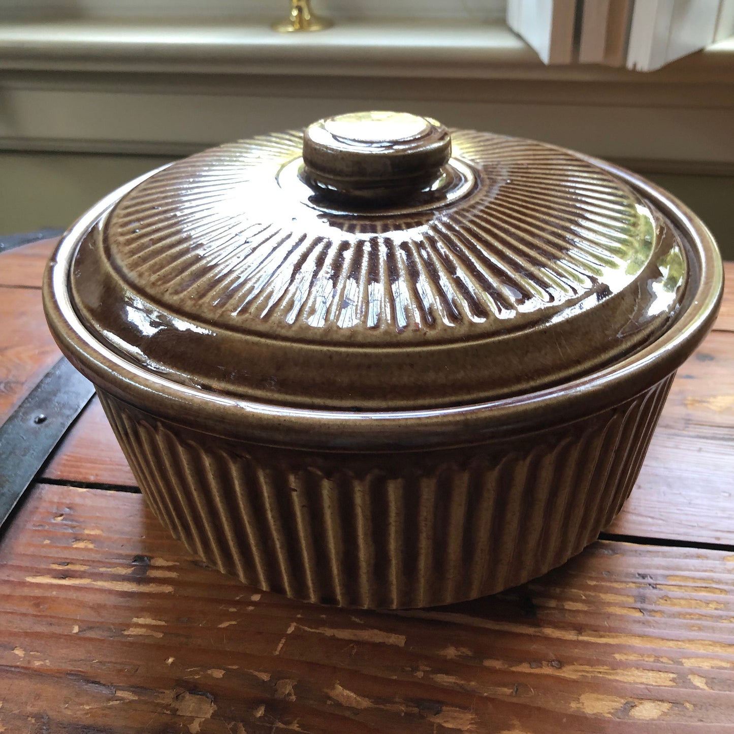 Vintage U.S.A. Pottery Covered Casserole