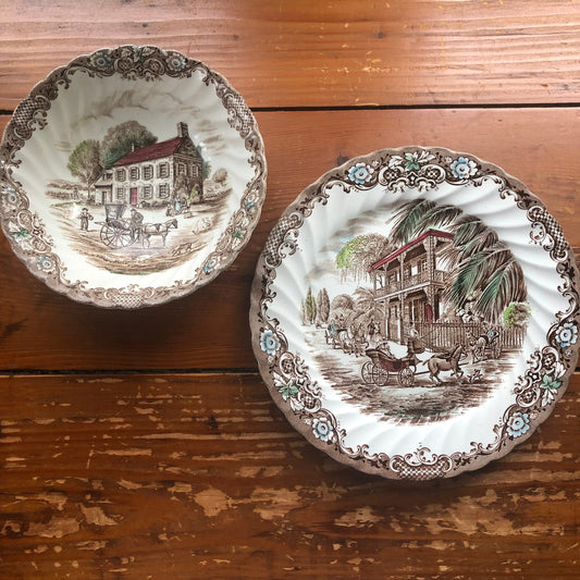 Johnson Brothers Heritage Hall - Salad Plate & Bowl