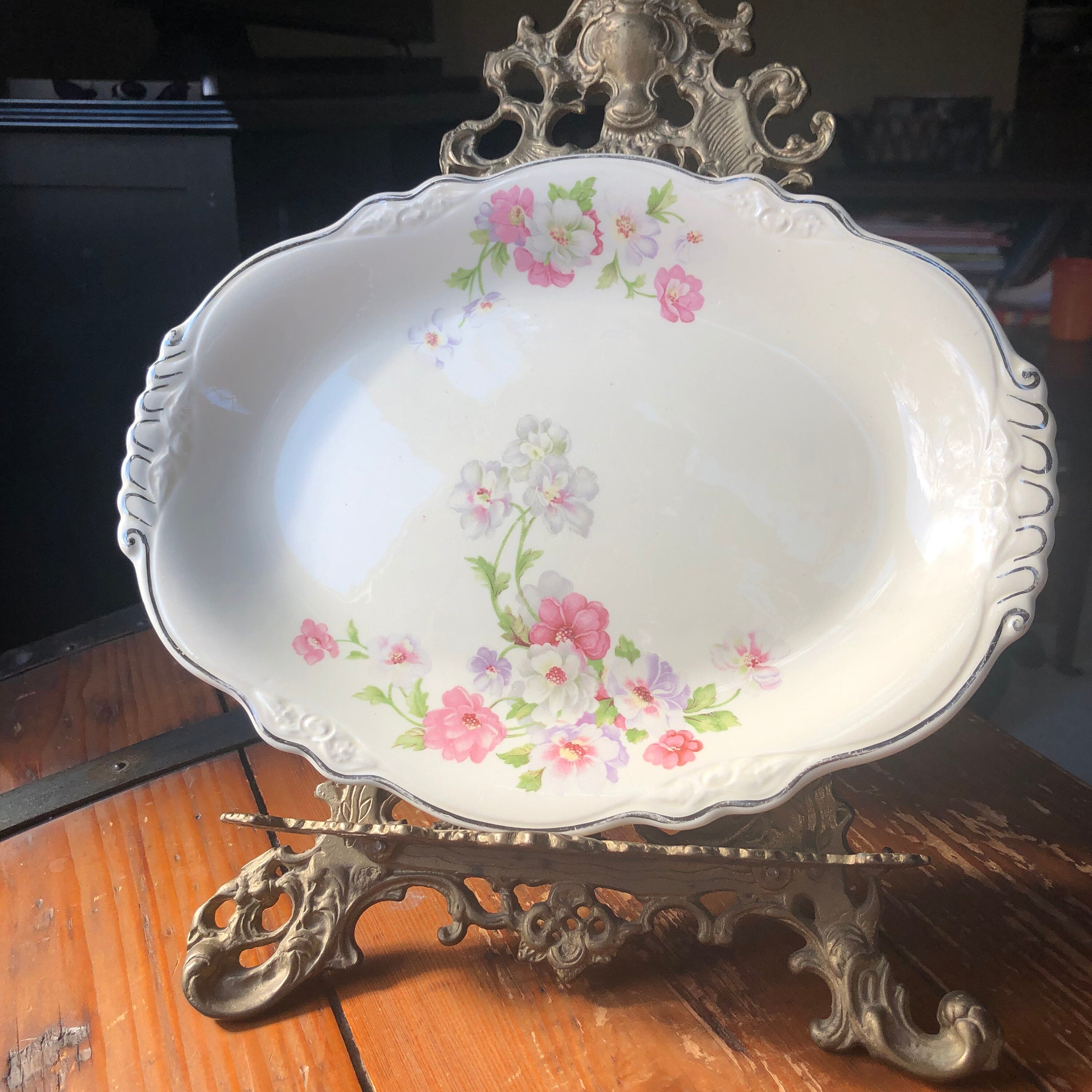 Homer laughlin virginia rose platter sale